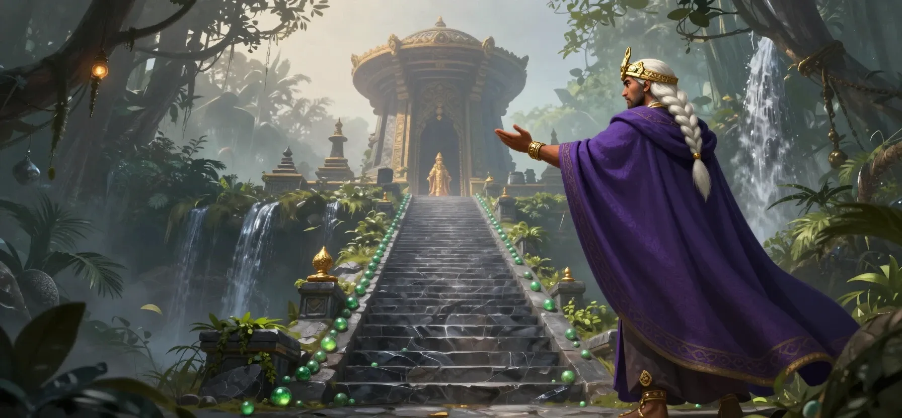 Bingo Extra VIP progression shown as a crystal staircase beside an open treasure chest